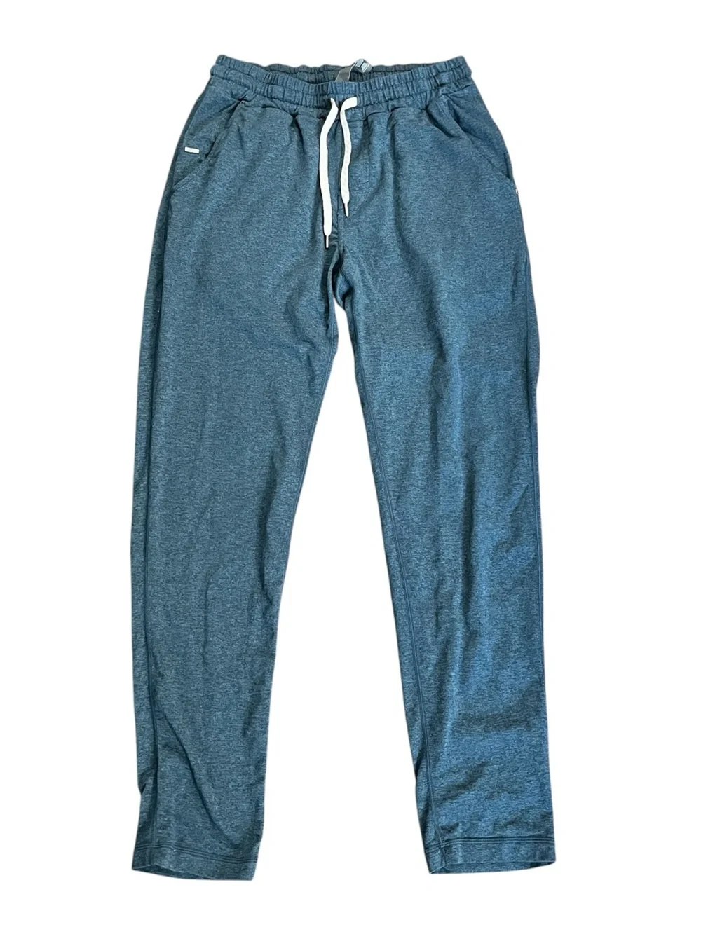 Vuori Ponto Performance Pant Men’s M Heather Teal Tapered Athletic Fit
